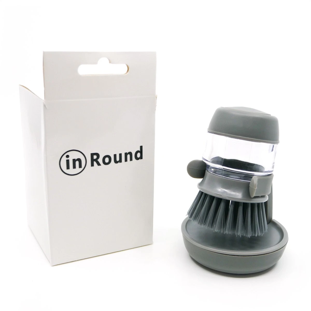 In Round Afwasborstel Met Zeepdispenser / Zeepreservoir – Inclusief Houder – Grijs – Afwas Borstel – Zeep Handborstel – Doseerpomp – Afwasmiddel Dispenser – Navulbaar 2 In Round Afwasborstel Met Zeepdispenser / Zeepreservoir – Inclusief Houder – Grijs – Afwas Borstel – Zeep Handborstel – Doseerpomp – Afwasmiddel Dispenser – Navulbaar - Image 2