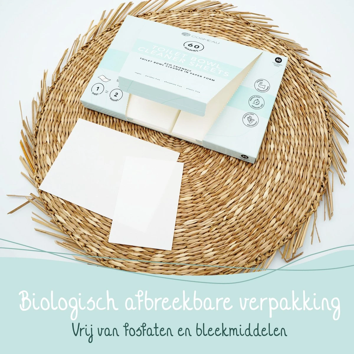 Cosmeau Toiletreiniger Sheets 60 Beurten Wasvellen Detergent Sheets Eco Toilet Strips - Cosmo Cosmea Kosmo 11 Cosmeau Toiletreiniger Sheets 60 Beurten Wasvellen Detergent Sheets Eco Toilet Strips - Cosmo Cosmea Kosmo - Afbeelding 11