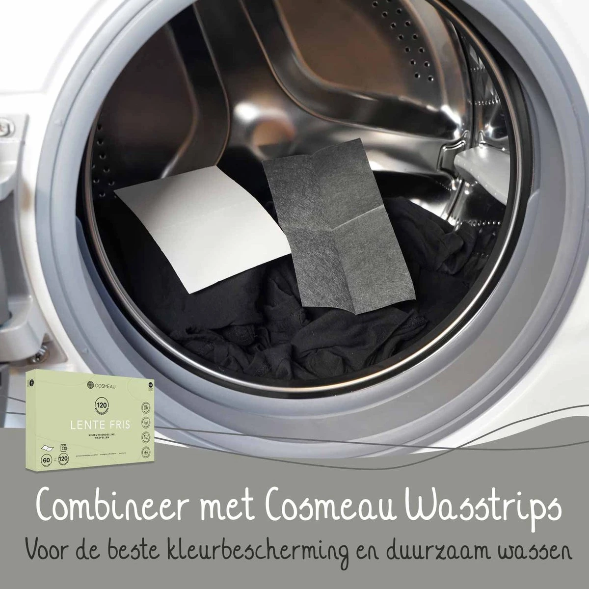 Cosmeau Zwart Donkere Was Color Protect Wasstrips 30 Wasbeurten Wasvellen Sheets Eco Laundry Strips 3 Cosmeau Zwart Donkere Was Color Protect Wasstrips 30 Wasbeurten Wasvellen Sheets Eco Laundry Strips - Image 3