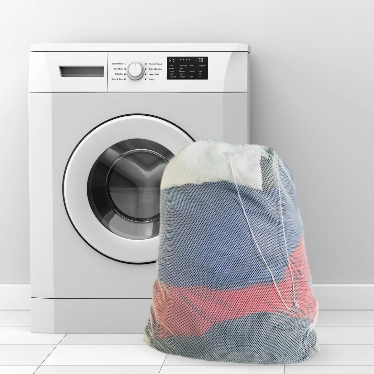 Orange85 Waszak - Groot - XL - 60 X 90 CM - Wit - Treksysteem - Trekbandsluiting - Polyester - Wasnet - Laundry Bag - Voor Kleding 2 Orange85 Waszak - Groot - XL - 60 X 90 CM - Wit - Treksysteem - Trekbandsluiting - Polyester - Wasnet - Laundry Bag - Voor Kleding - Image 2