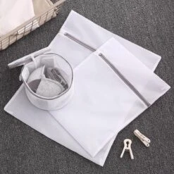 Merkloos Waszak 4 Delig - 1x Groot (50x60 Cm) - 1x Middel ( 40x50cm) - 1x Normaal (30x40cm) - 1x BH (17x15cm) -Winkel Voor Schoonmaakartikelen 1200x1200 944