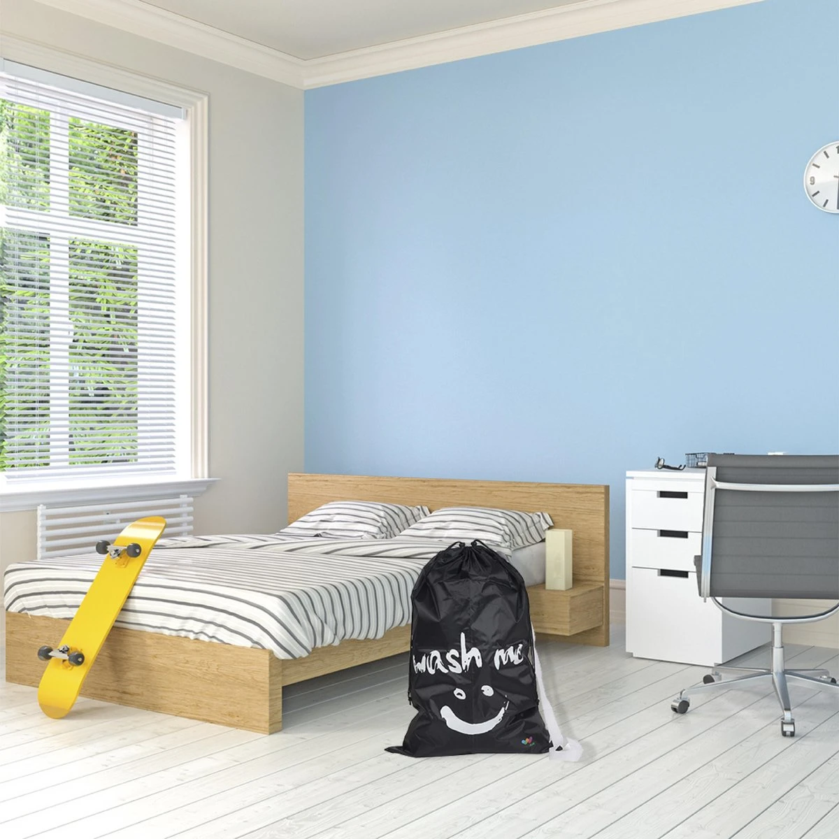 Wonair - Waszak Groot - 60x90cm - Zwart - Met Trekkoord En Draagband 4 Wonair - Waszak Groot - 60x90cm - Zwart - Met Trekkoord En Draagband - Image 4