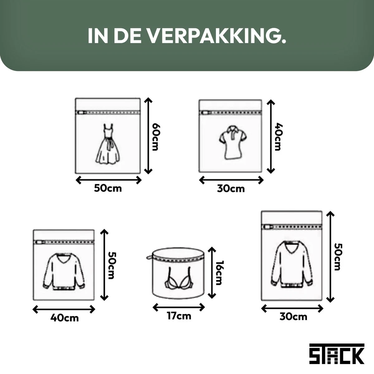 STACK Waszakken | Set Van 5 Waszakjes Met Rits - Waszak - Wasnet - Kledingzakjes - BH Was Zakjes - Laundry Bag Set Voor Ondergoed - Kleding - Delicaat Wasgoed - Wasmachine Zakjes - Wasgoed 5 STACK Waszakken | Set Van 5 Waszakjes Met Rits - Waszak - Wasnet - Kledingzakjes - BH Was Zakjes - Laundry Bag Set Voor Ondergoed - Kleding - Delicaat Wasgoed - Wasmachine Zakjes - Wasgoed - Image 5