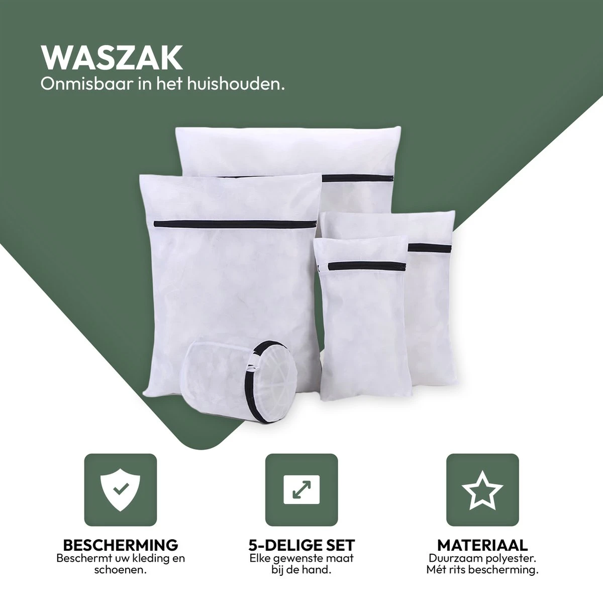 STACK Waszakken | Set Van 5 Waszakjes Met Rits - Waszak - Wasnet - Kledingzakjes - BH Was Zakjes - Laundry Bag Set Voor Ondergoed - Kleding - Delicaat Wasgoed - Wasmachine Zakjes - Wasgoed 6 STACK Waszakken | Set Van 5 Waszakjes Met Rits - Waszak - Wasnet - Kledingzakjes - BH Was Zakjes - Laundry Bag Set Voor Ondergoed - Kleding - Delicaat Wasgoed - Wasmachine Zakjes - Wasgoed - Image 6