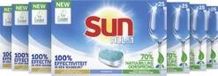 SUN® Sun All-in-1 Normaal Vaatwastabletten - 7 X 25 Tabletten - Voordeelverpakking -Winkel Voor Schoonmaakartikelen 1200x417