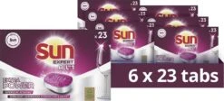 SUN® Sun Expert All-in 1 Vaatwastabletten - Extra Power - 6 X 23 Tabletten