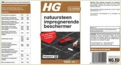 HG Natuursteen Impregnerende Beschermer (HG Product 32) - 1L - Tegen Het Intrekken Van Vuil - Ook Voor Granito En Marmer Composiet -Winkel Voor Schoonmaakartikelen 1200x640