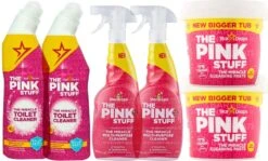 The Pink Stuff Set 6 Dlg- 2x Spray 750 Ml - 2x Toiletreinoger 750 Ml- 2x Miracle Paste 850 Gram