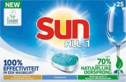 SUN® Sun All-in-1 Normaal Vaatwastabletten - 7 X 25 Tabletten - Voordeelverpakking -Winkel Voor Schoonmaakartikelen 1200x784 2