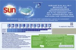 SUN® Sun All-in-1 Normaal Vaatwastabletten - 7 X 25 Tabletten - Voordeelverpakking -Winkel Voor Schoonmaakartikelen 1200x786 1