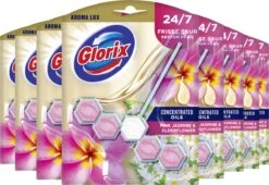 Glorix Aroma Lux Pink Jasmine & Elderflower Toiletblokken - 9 Stuks - Voordeelverpakking -Winkel Voor Schoonmaakartikelen 1200x827