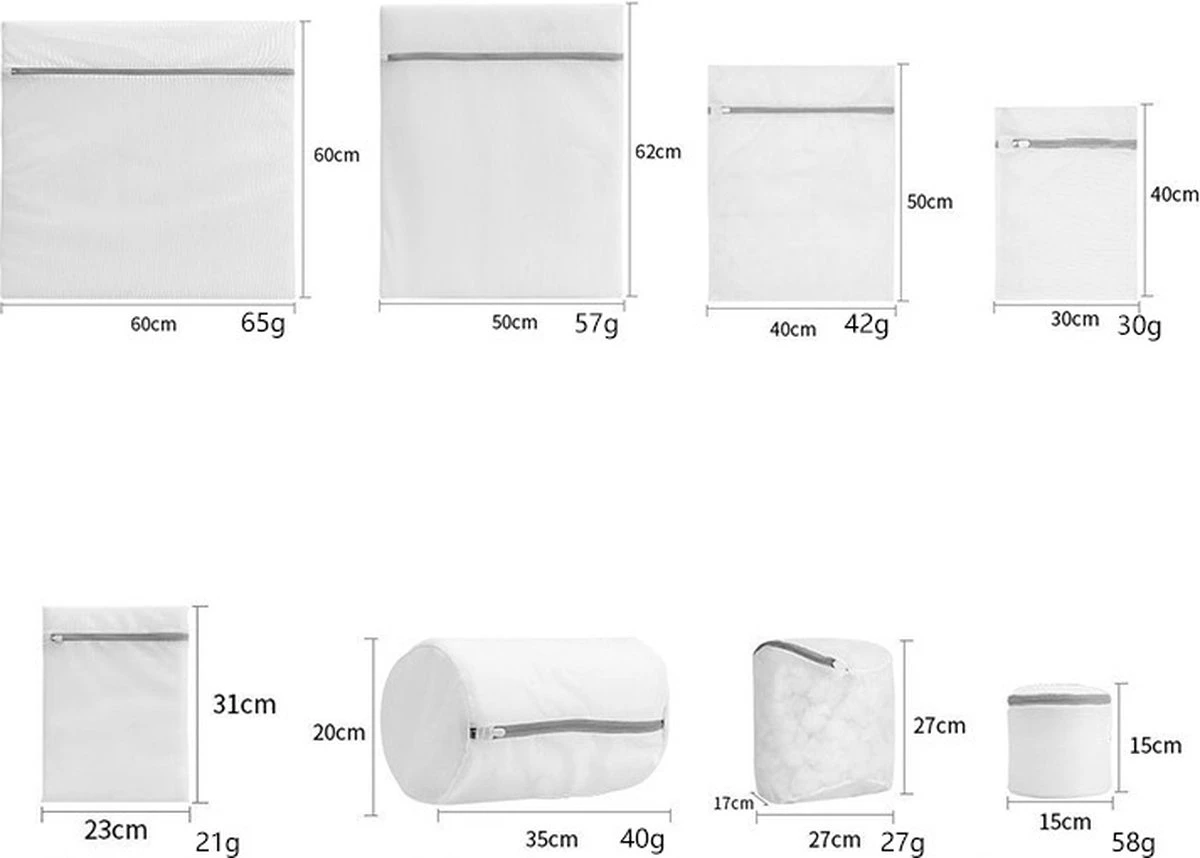 Product Depot Waszakken Voor Wasgoed - Waszak - Waszakje Lingerie - Wastas - Set Van 8 5 Product Depot Waszakken Voor Wasgoed - Waszak - Waszakje Lingerie - Wastas - Set Van 8 - Image 5