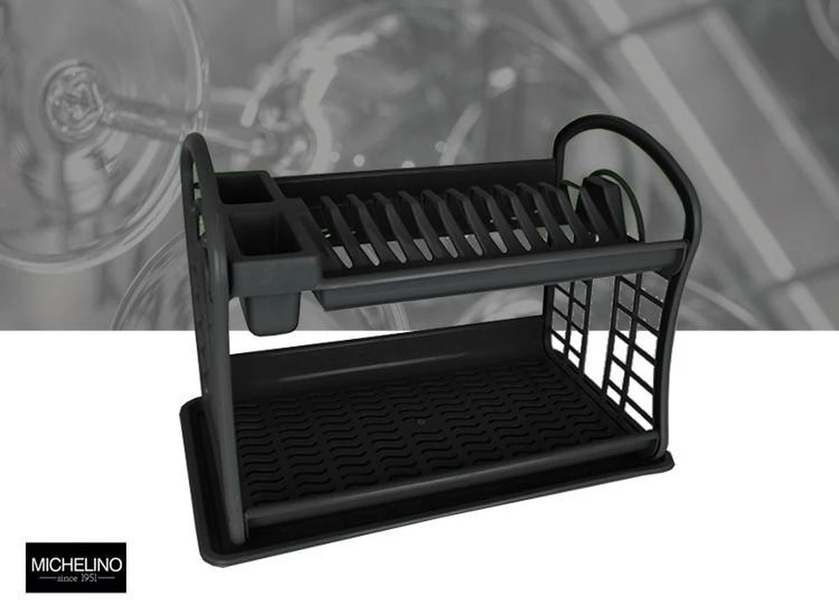 Hoffmans Afdruiprek - 2 Verdiepingen - 47x28x34 Cm 2 Hoffmans Afdruiprek - 2 Verdiepingen - 47x28x34 Cm - Image 2