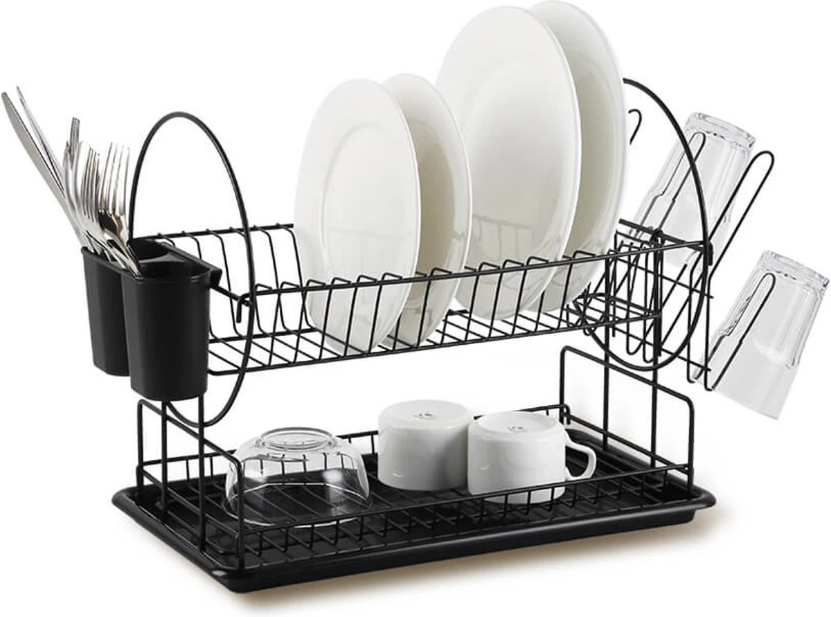 Maestro - Afdruiprek 2 Bestekrekken Wateropvangbak - 50cm 1 Maestro - Afdruiprek 2 Bestekrekken Wateropvangbak - 50cm