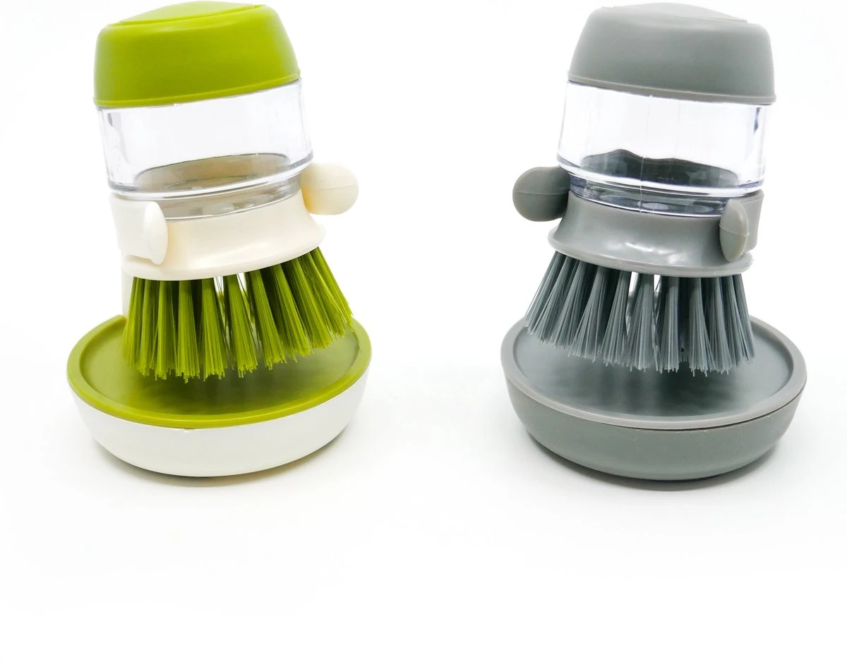 In Round Afwasborstel Met Zeepdispenser / Zeepreservoir – Inclusief Houder – Grijs – Afwas Borstel – Zeep Handborstel – Doseerpomp – Afwasmiddel Dispenser – Navulbaar 8 In Round Afwasborstel Met Zeepdispenser / Zeepreservoir – Inclusief Houder – Grijs – Afwas Borstel – Zeep Handborstel – Doseerpomp – Afwasmiddel Dispenser – Navulbaar - Image 8