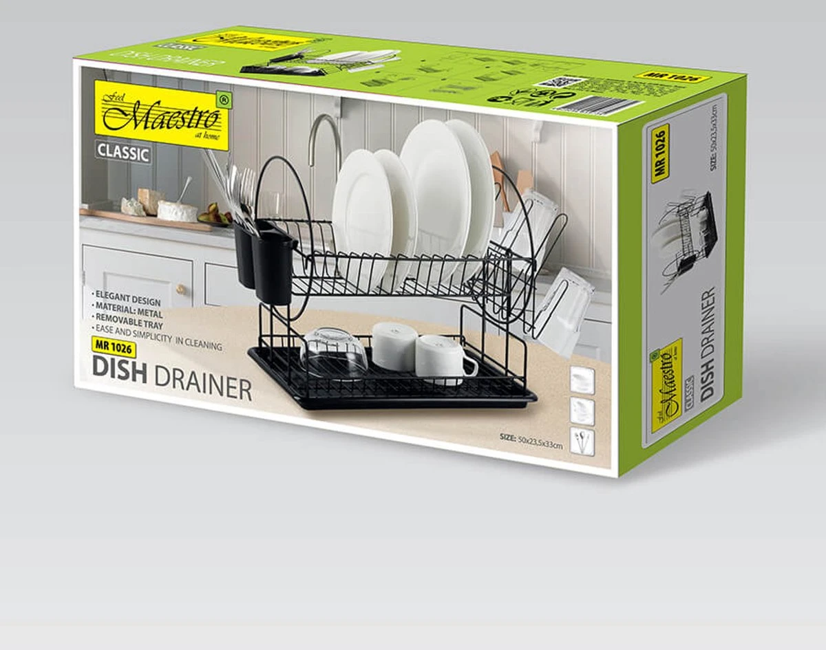 Maestro - Afdruiprek 2 Bestekrekken Wateropvangbak - 50cm 3 Maestro - Afdruiprek 2 Bestekrekken Wateropvangbak - 50cm - Image 3