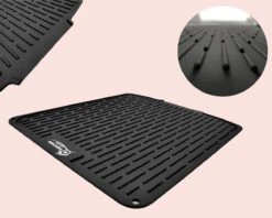 HOMYHON Afdruipmat -Afdruipmat Siliconen -Pannenonderzetter- Antislip -Hittebestendig - Aanrecht Mat -Siliconen Mat - 40 X 46 Cm - Zwart 11 HOMYHON Afdruipmat -Afdruipmat Siliconen -Pannenonderzetter- Antislip -Hittebestendig - Aanrecht Mat -Siliconen Mat - 40 X 46 Cm - Zwart -Winkel Voor Schoonmaakartikelen 1200x960 1