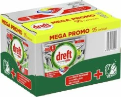Dreft Platinum Plus All In One Lemon - 95 Stuks - Vaatwastabletten