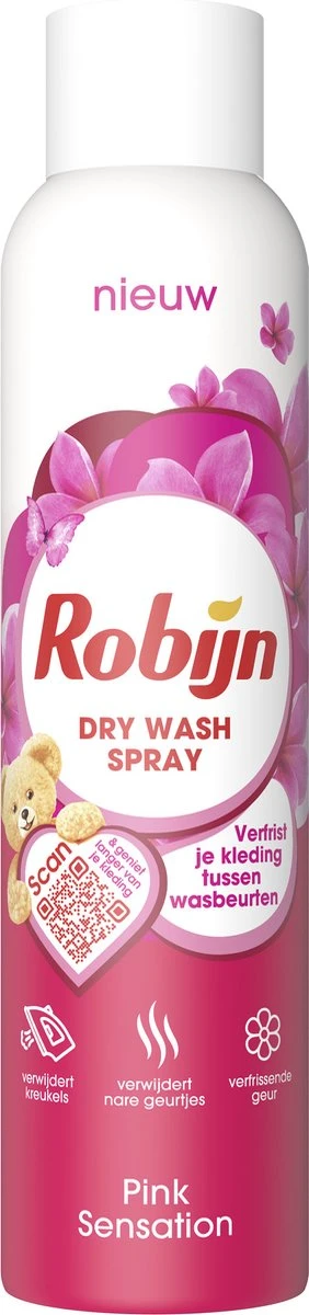 Robijn Pink Sensation Dry Wash Spray 200 Ml 2 Robijn Pink Sensation Dry Wash Spray 200 Ml - Image 2