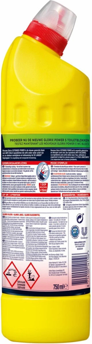 Glorix Bleek - Orginal 750ML 2 Glorix Bleek - Orginal 750ML - Image 2