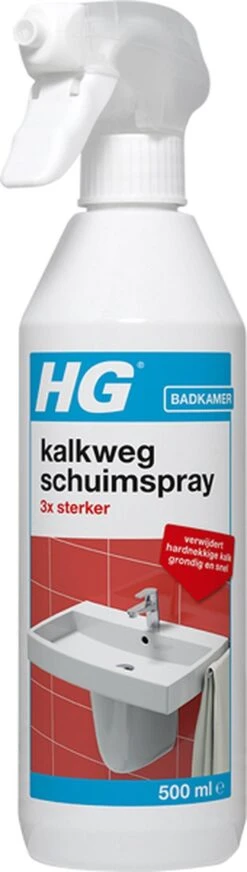 HG Kalkweg Schuimspray 3x Sterker - 500ml - Verwijdert Extreme Kalkresten - 100% Opgelost, 100% Resultaat -Winkel Voor Schoonmaakartikelen 340x1200