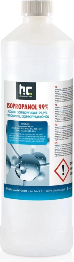 Isopropyl Alcohol - Isopropanol - IPA - Isopropyl - 99,9% Zuiver - 1000ml - Inclusief Trechter 9 Isopropyl Alcohol - Isopropanol - IPA - Isopropyl - 99,9% Zuiver - 1000ml - Inclusief Trechter -Winkel Voor Schoonmaakartikelen 341x1200