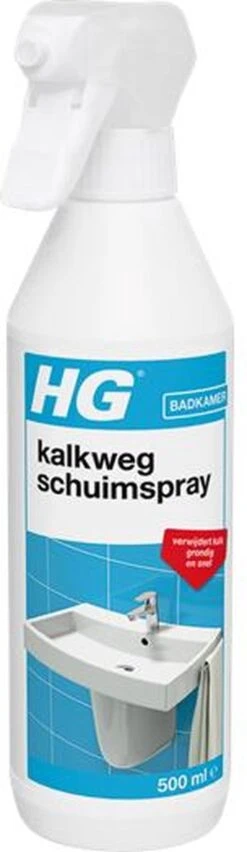 HG Kalkweg Schuimspray - 500ml - 100% Glans - Verwijdert En Voorkomt Kalk - Biologisch Afbreekbaar -Winkel Voor Schoonmaakartikelen 348x1200