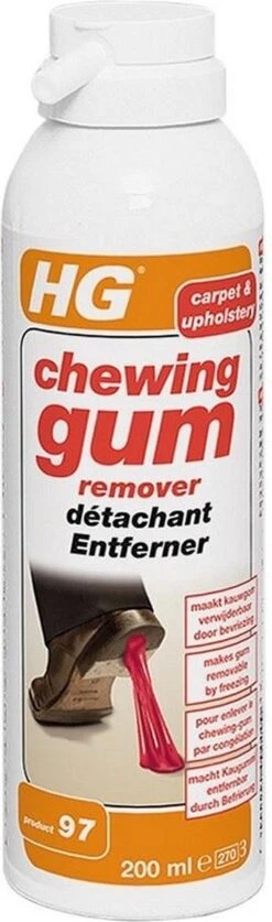 HG Chewing Gum Remover (HG Product 97) - 200ml - Bevriest Kauwgom -Winkel Voor Schoonmaakartikelen 354x1200