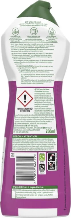 Cif CleanBoost Cream Pink Schuurmiddel - 8 X 750 Ml - Voordeelverpakking -Winkel Voor Schoonmaakartikelen 390x1200 1