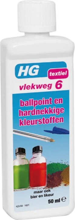 HG Vlekweg 6 - 50ml- Voor O.a. Vlekken Van Ballpoint & Hardnekkige Kleurstoffen 11 HG Vlekweg 6 - 50ml- Voor O.a. Vlekken Van Ballpoint & Hardnekkige Kleurstoffen -Winkel Voor Schoonmaakartikelen 411x1200 2