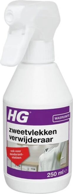 HG Zweetvlekkenverwijderaar - 250ml - Effectief Tegen Zweet- En Deodorantvlekken - Geschikt Voor Wit En Gekleurd Textiel -Winkel Voor Schoonmaakartikelen 451x1200 1
