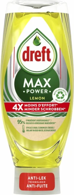 Dreft MaxPower - Lemon - Vloeibaar Afwasmiddel - Voordeelverpakking 8 X 640 Ml 15 Dreft MaxPower - Lemon - Vloeibaar Afwasmiddel - Voordeelverpakking 8 X 640 Ml -Winkel Voor Schoonmaakartikelen 454x1200 3