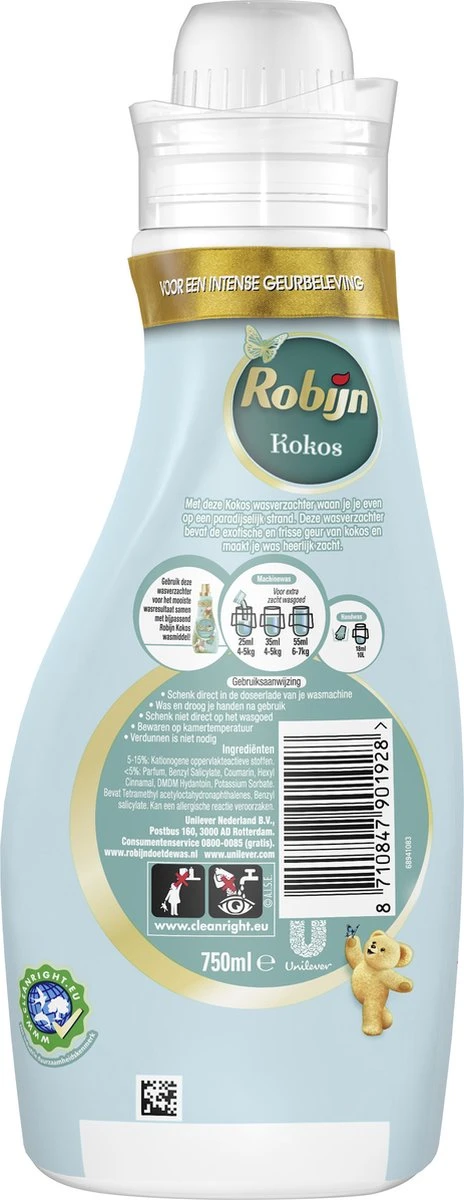 Robijn Collections Kokos Wasverzachter - 4 X 30 Wasbeurten - Voordeelverpakking 3 Robijn Collections Kokos Wasverzachter - 4 X 30 Wasbeurten - Voordeelverpakking - Image 3