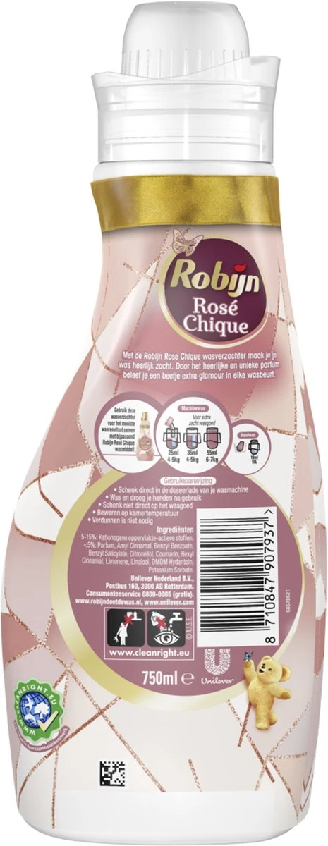 Robijn Collections Rosé Chique Wasverzachter - 4 X 750 Ml - Voordeelverpakking 3 Robijn Collections Rosé Chique Wasverzachter - 4 X 750 Ml - Voordeelverpakking - Image 3