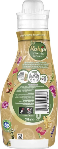 Robijn Collections Bohemian Blossom Wasverzachter - 8 X 30 Wasbeurten - Voordeelverpakking -Winkel Voor Schoonmaakartikelen 468x1200