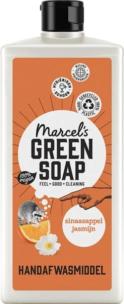 Marcel's Green Soap Afwasmiddel Sinaasappel & Jasmijn - 500 Ml -Winkel Voor Schoonmaakartikelen 491x1200 1