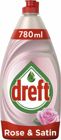 Dreft Clean & Care Rose & Satin Afwasmiddel - 8x780ml - Voordeelverpakking -Winkel Voor Schoonmaakartikelen 528x1200 1