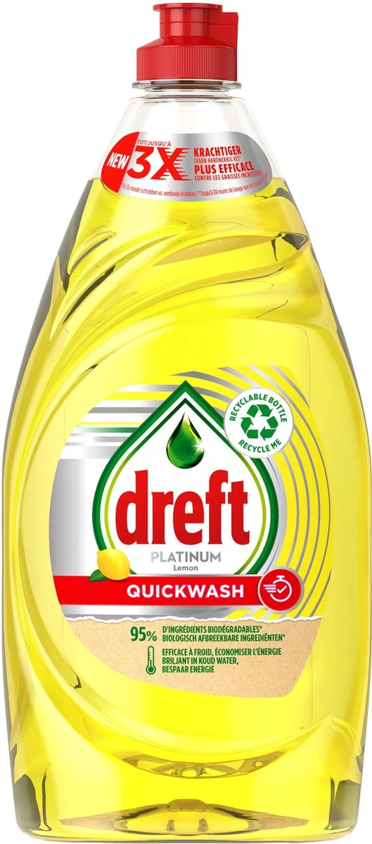 Dreft Platinum - Quickwash - Citroen - Vloeibaar Afwasmiddel - Voordeelverpakking 8 X 780 Ml 6 Dreft Platinum - Quickwash - Citroen - Vloeibaar Afwasmiddel - Voordeelverpakking 8 X 780 Ml - Image 6