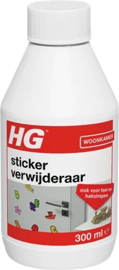 HG Stickerverwijderaar - 300ml - Eenvoudig In Gebruik - 100% Lijmrestenverwijdering -Winkel Voor Schoonmaakartikelen 531x1200