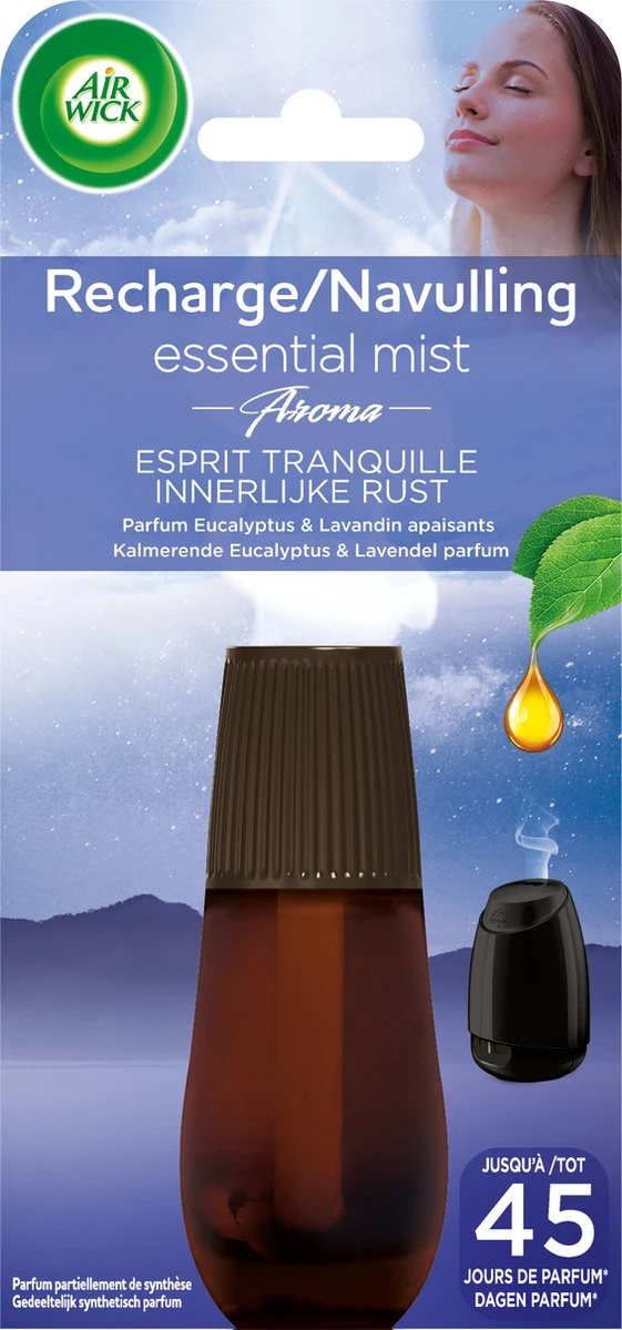 Air Wick Essential Mist Automatische Geurverspreider Luchtverfrisser - Innerlijke Rust - Navulling 1 Air Wick Essential Mist Automatische Geurverspreider Luchtverfrisser - Innerlijke Rust - Navulling