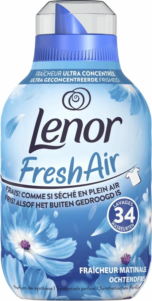 Lenor Fresh Air Ochtendfris - Wasverzachter - 6 X 34 Wasbeurten Voordeelverpakking 2 Lenor Fresh Air Ochtendfris - Wasverzachter - 6 X 34 Wasbeurten Voordeelverpakking - Image 2