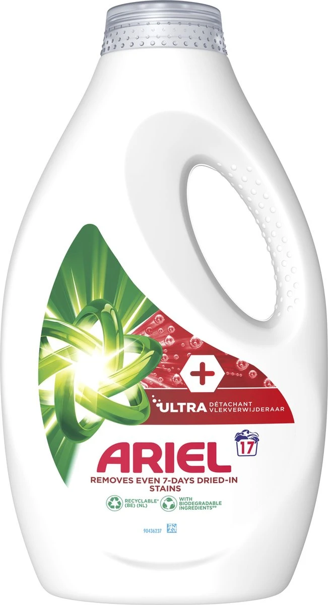 Ariel Vloeibaar Wasmiddel + Ultra Vlekverwijderaar - 4 X 17 Wasbeurten - Voordeelverpakking 3 Ariel Vloeibaar Wasmiddel + Ultra Vlekverwijderaar - 4 X 17 Wasbeurten - Voordeelverpakking - Image 3