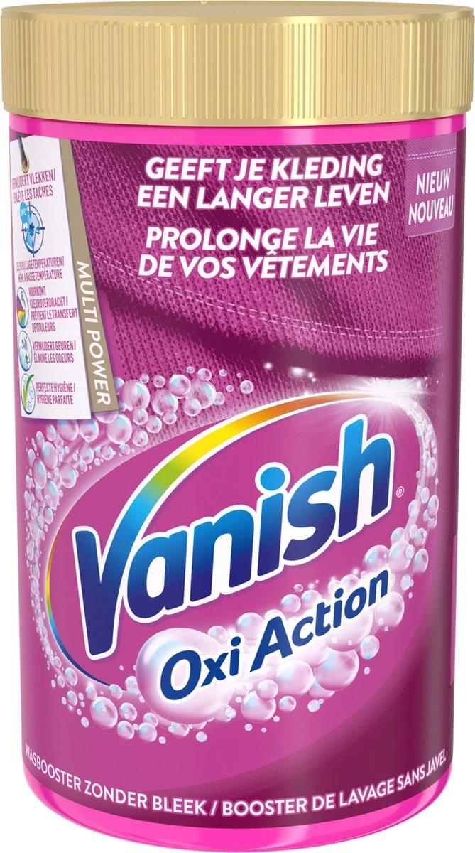Vanish Oxi Action Wasbooster Poeder - Vlekverwijderaar Voor Gekleurde Was - 1,4 Kg 1 Vanish Oxi Action Wasbooster Poeder - Vlekverwijderaar Voor Gekleurde Was - 1,4 Kg