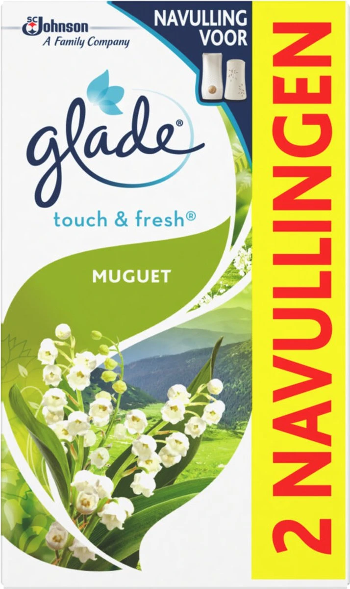 Glade By Brise Touch & Fresh Muguet Navulling - 2 Stuks 1 Glade By Brise Touch & Fresh Muguet Navulling - 2 Stuks
