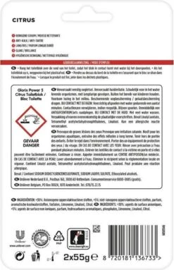 Glorix Power 5 Toiletblokken - Citroen - 7 X 2 Stuks - Voordeelverpakking -Winkel Voor Schoonmaakartikelen 774x1200