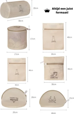 V&P Black Crown Waszakken Set Met Rits - Wasnet - Waszak - Waszakken Set Van 7 Voor Wasgoed - Waszakje Lingerie - Waszak Bh - Divers Delicaat Wasgoed - Wasnet Groot - Wasmachine Zakjes - Laundry Bag Set -Winkel Voor Schoonmaakartikelen 777x1200 1