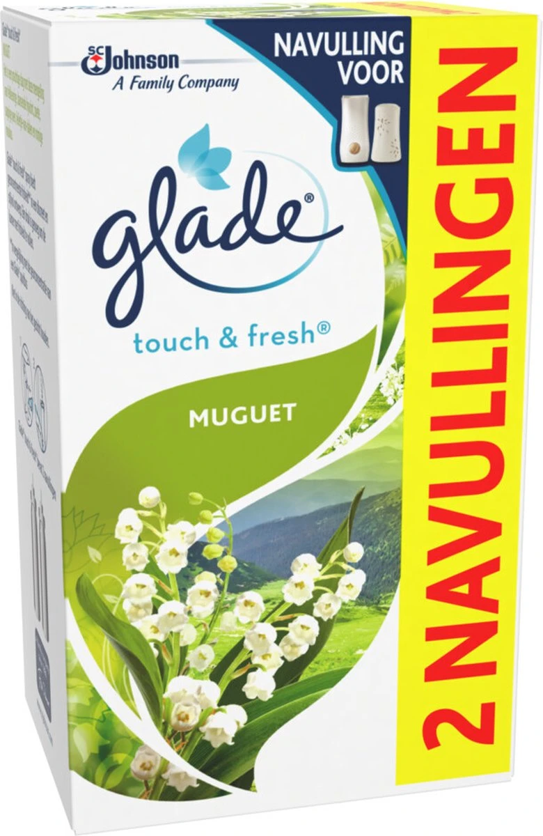 Glade By Brise Touch & Fresh Muguet Navulling - 2 Stuks 2 Glade By Brise Touch & Fresh Muguet Navulling - 2 Stuks - Image 2