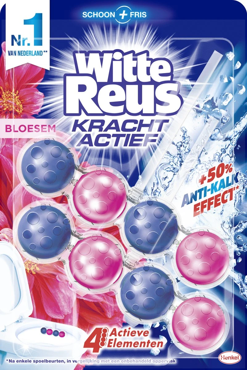 Witte Reus Kracht Actief Toiletblok - Bloesem - WC Blokjes Voordeelverpakking - 20 Stuks 2 Witte Reus Kracht Actief Toiletblok - Bloesem - WC Blokjes Voordeelverpakking - 20 Stuks - Image 2