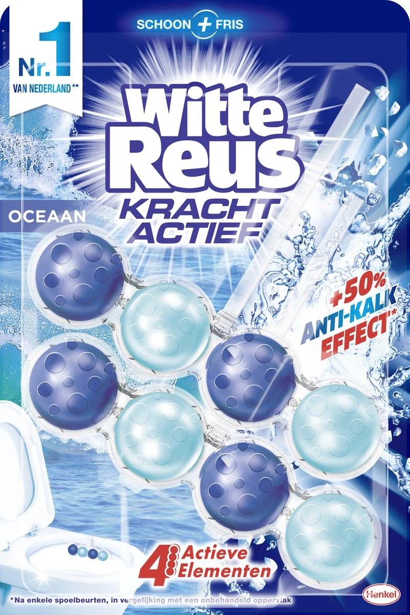 Witte Reus Kracht Actief Toiletblok - Oceaan - WC Blokjes Voordeelverpakking - 20 Stuks 2 Witte Reus Kracht Actief Toiletblok - Oceaan - WC Blokjes Voordeelverpakking - 20 Stuks - Image 2