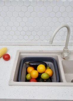 YUGN BLACK Opvouwbare Afwasteil 9 Liter - Afwasbak Teil Wasteil - Afwasbak Vierkant - Afwasteil Opvouwbaar - Ruimtebesparend - Cadeau Tip -Winkel Voor Schoonmaakartikelen 863x1200